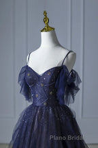 Elegant Purple Stars A-Line Formal Prom Dress Love Elegant Purple Star Lolita