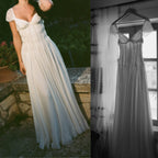 Elegant White A-Line Bride Gowns Enchanted Chiffon Luxury Wedding Dress
