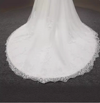 Elegant White Mermaid Sweetheart Neck Lace Train Wedding Dresses