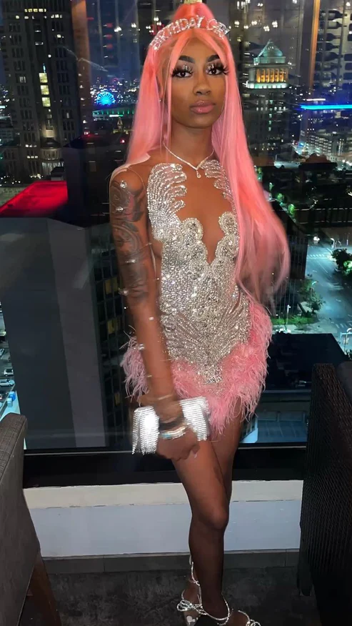 18Th Birthday Party Dresses Sexy Tight Beaded Pink Formal Prom Dresses Mini Homecoming Dresses Secondary image