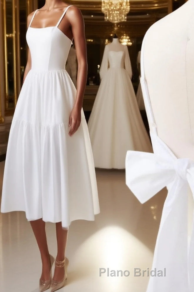 Simple white backless short Formal Prom dress, white homecoming dress Main image